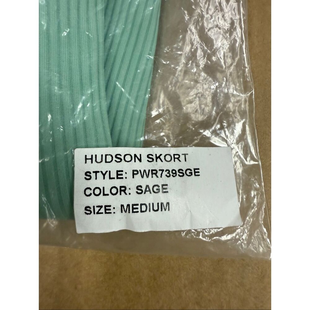 New Gigi C Hudson Rib Knit Tied Waist Skirt Skort M Sage - Picture 6 of 6